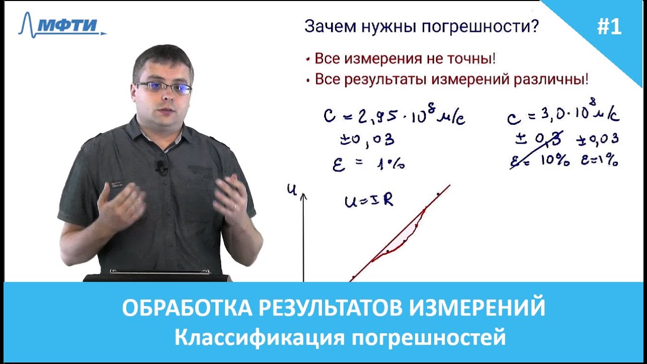 Обработка результатов эксперимента. 1. Классификация погрешностей