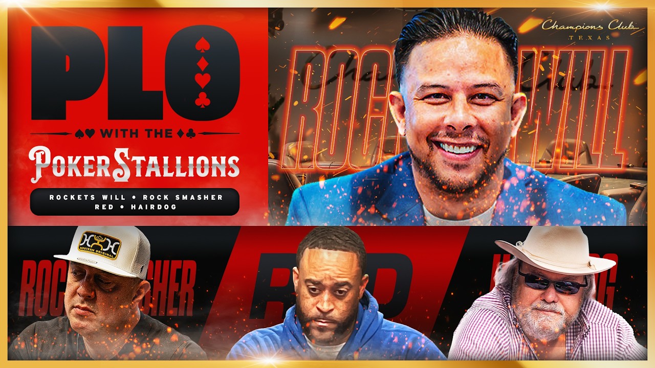 4K LIVE ACTION CASH $10/25/50 PLO w/ Rockets Will, Red, Rock Smasher, and Hair Dog