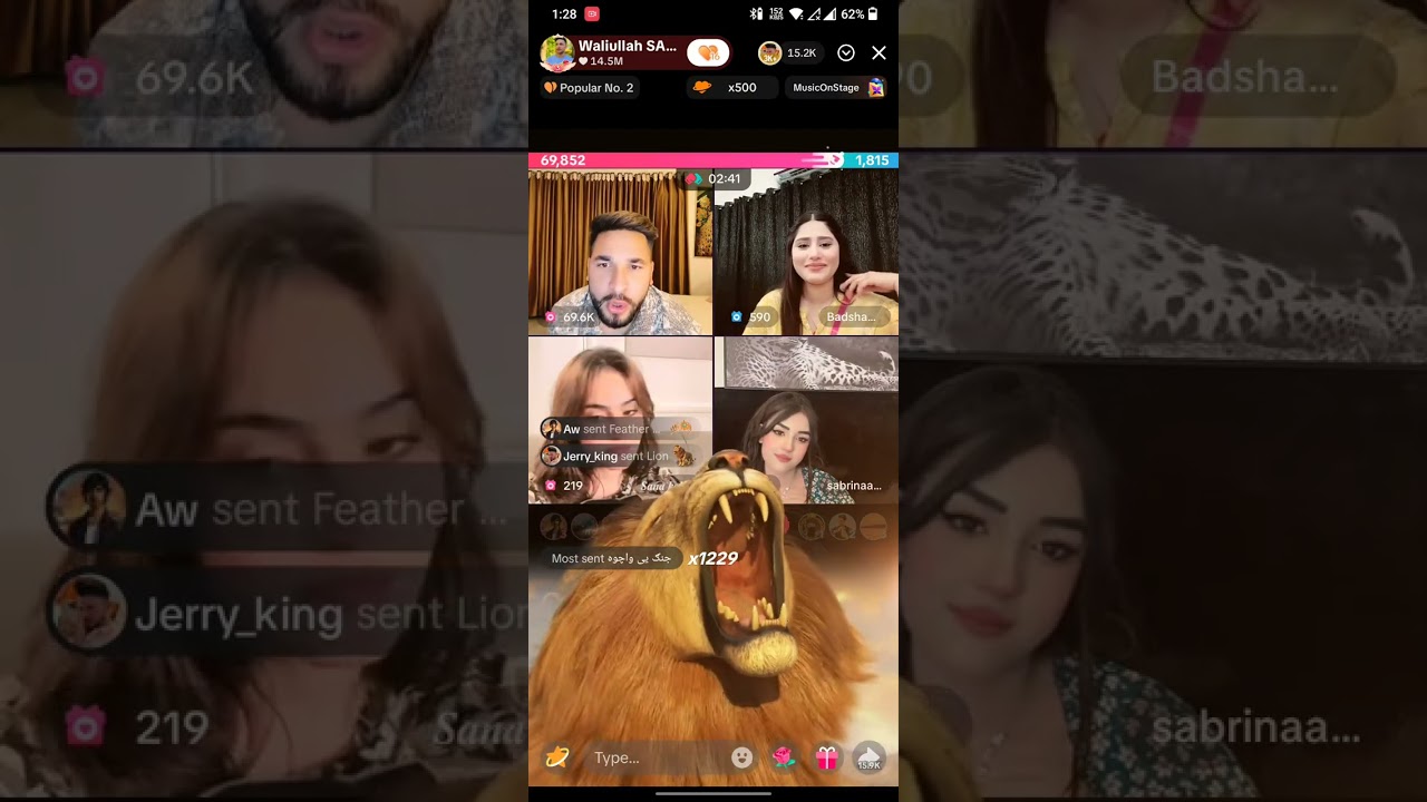 Waliullah badshah sana Koko Sabrina funny gap shap entertainment video #waliullahsahibzada #live 