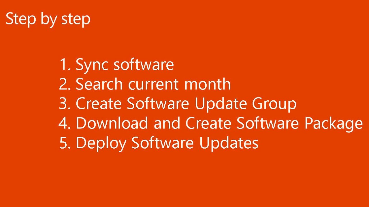 Пошаговое развертывание ежемесячных исправлений Microsoft в SCCM