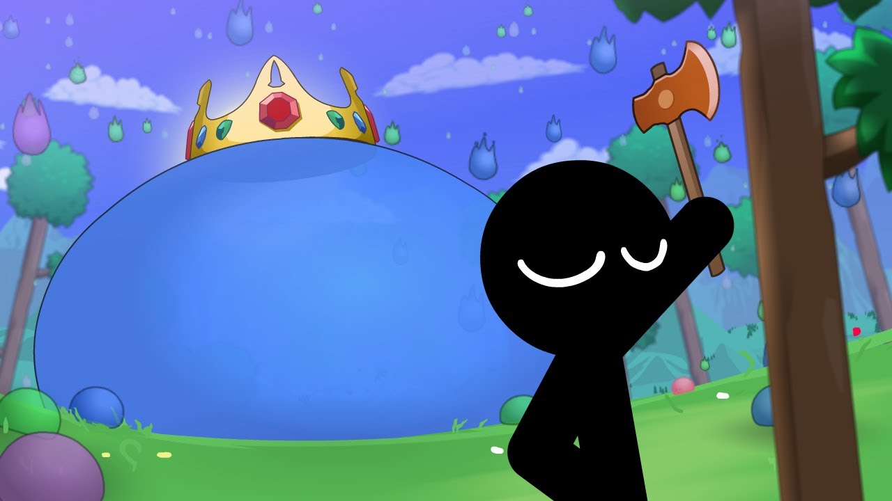 Stickman vs King Slime - Terraria Animation