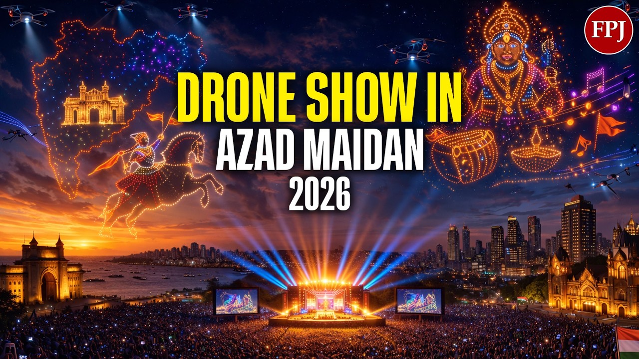 Mumbai: 2000 dron&oacute;w rozświetla niebo nad Azad Maidan | Wydarzenie specjalne Ram Navami 2026