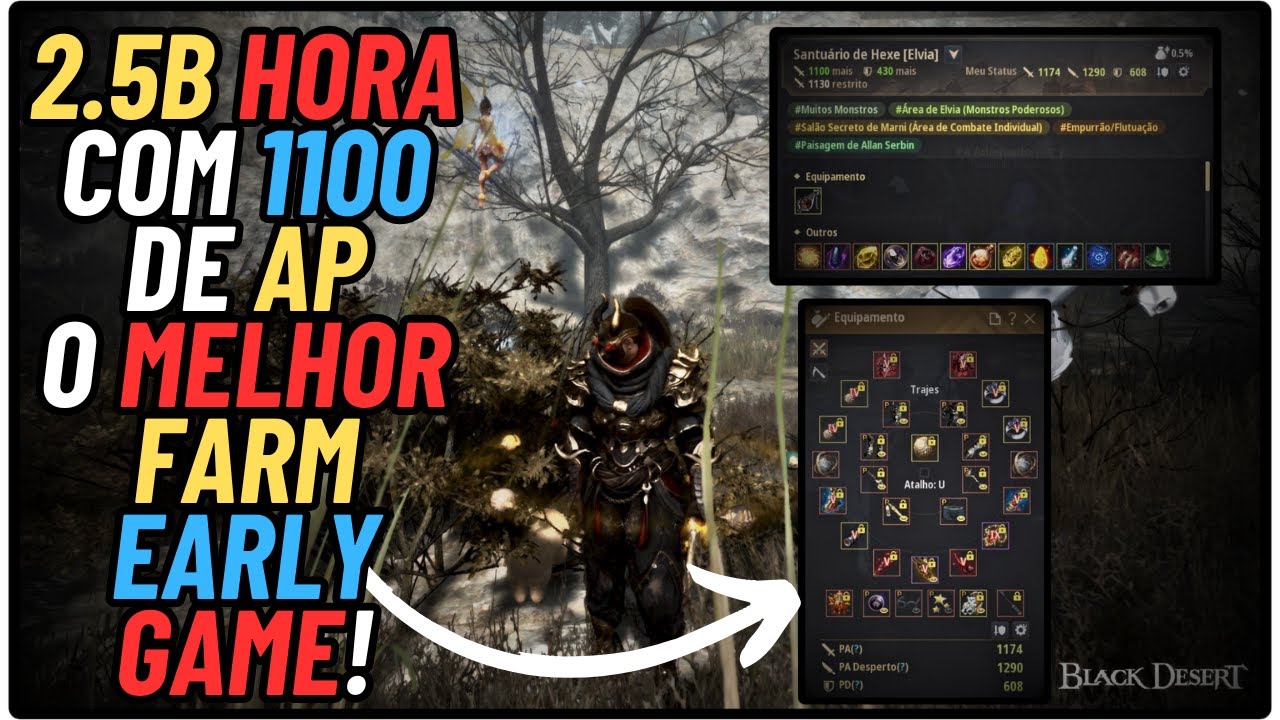 BDO - 2.5b/hora com 1100 de AP! Santuario HEXE - Guia do melhor farm early game!
