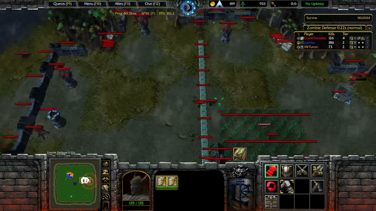 Warcraft 3 Arcade Map: Zombie Defense 0.22s Plains