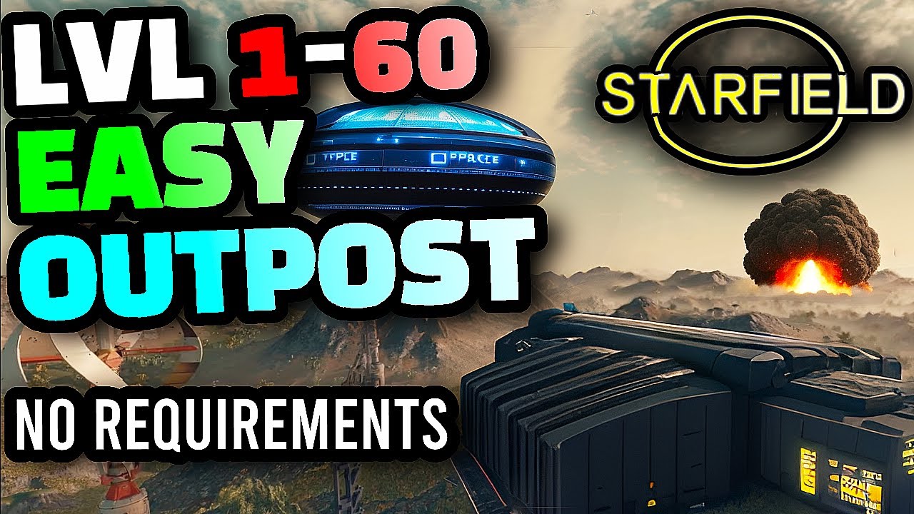 Starfield - LVL 60 in ONE HOUR Easy Outpost Guide