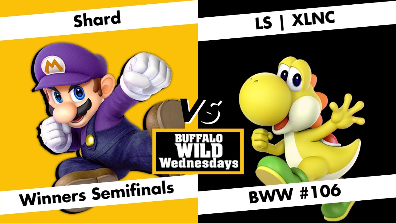 Buffalo Wild Wednesdays #106 - Winners Semifinals - Shard (Mario) vs. XLNC (Yoshi) - SSBU