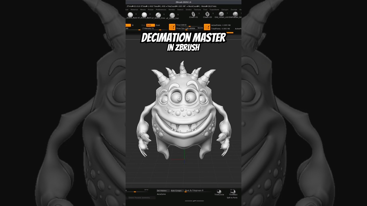 Мастер децимации в zBrush Учебник