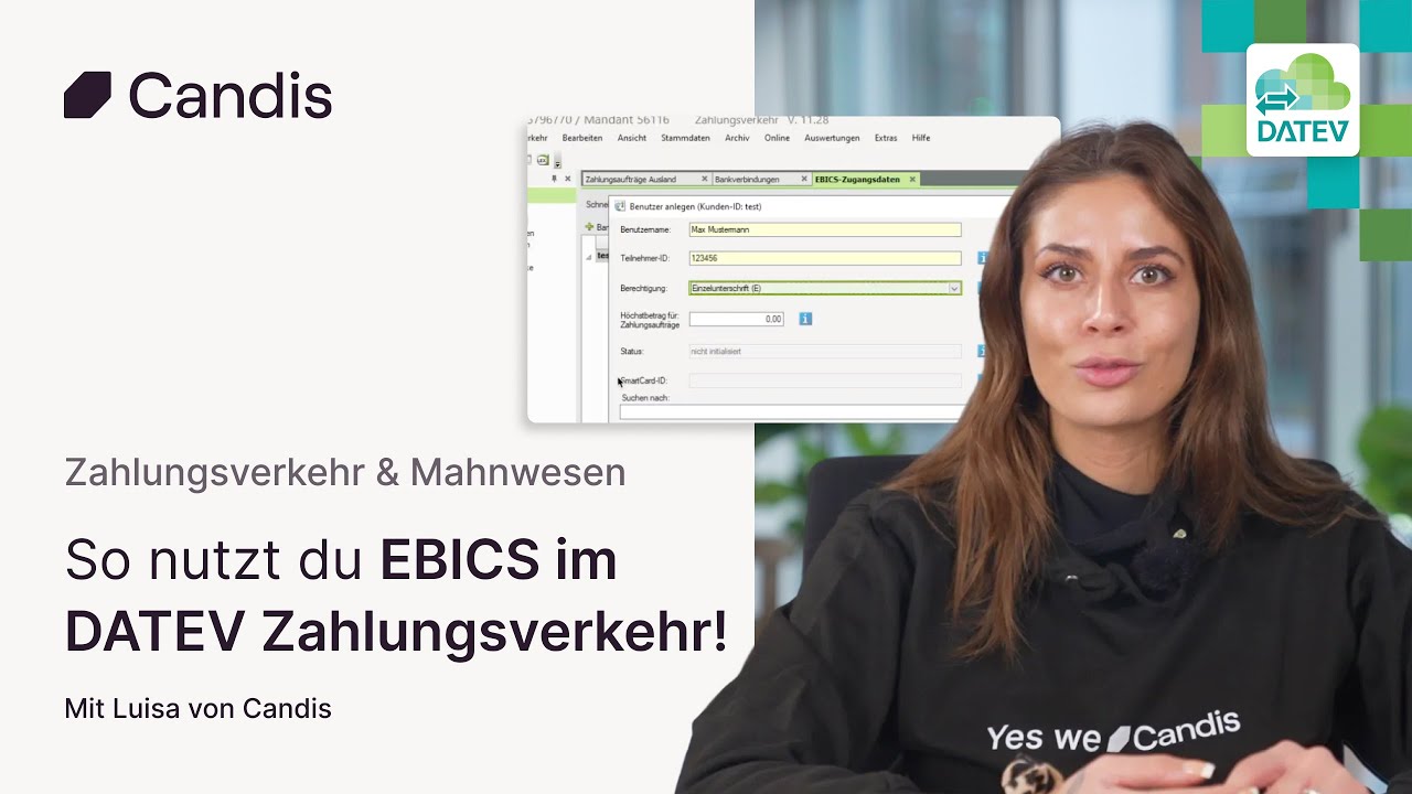 EBICS-Daten verwalten I DATEV Zahlungsverkehr & Mahnwesen I Lernvideo 2025