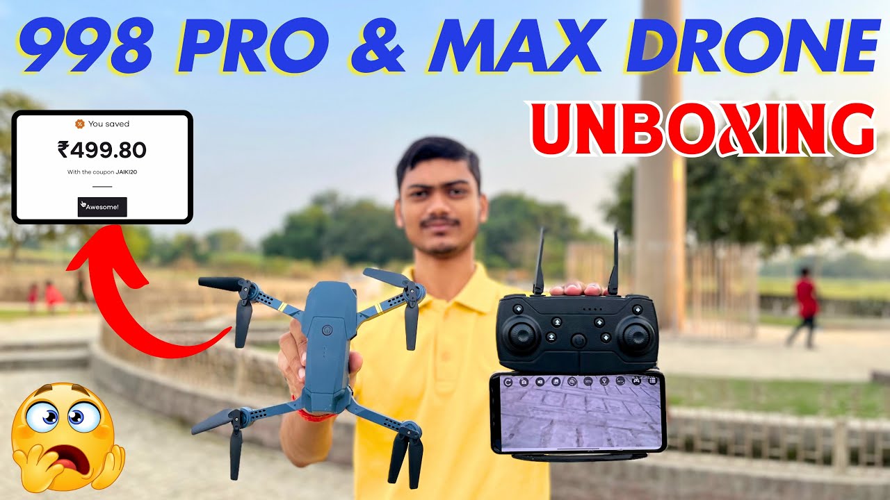 998 Pro Drone Unboxing First Look at Features & Accessories! | 998 PRO Max Drone Surprising Results!