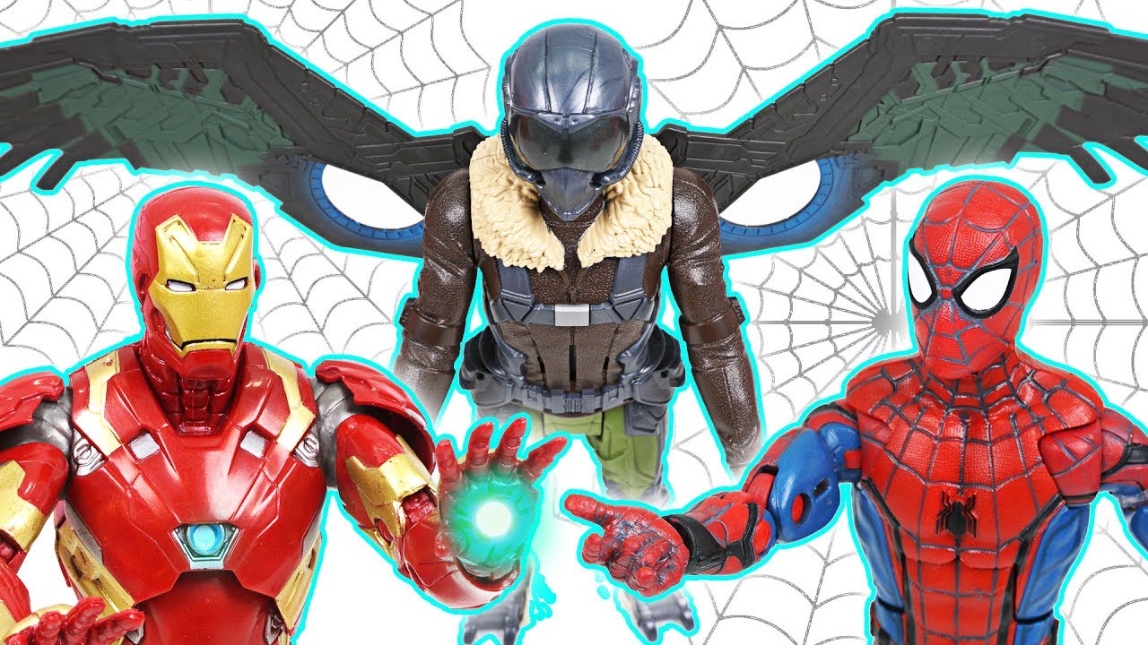 Spider-Man Homecoming! Defeat the villain Vulture with Iron Man! - DuDuPopTOY