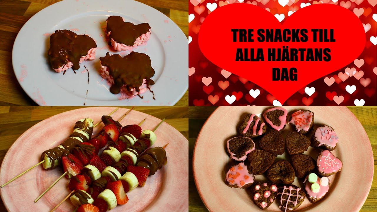 Tre snacks ♥ alla hjärtans dag