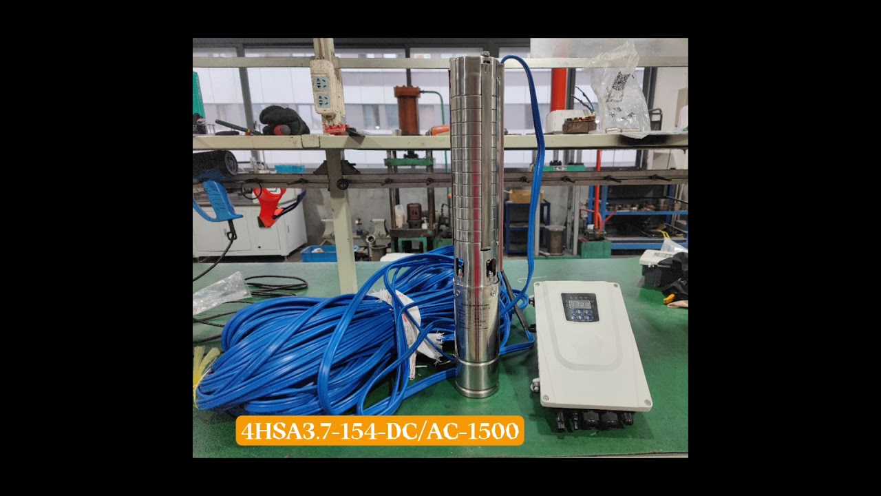 2HP 100m Hybrid DC/AC Solar Submersible Borehole Well Pump Feedback-HZUSUN (Kay Lin)