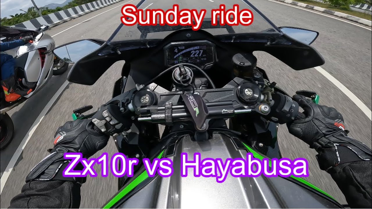 Kawasaki Zx10r vs Hayabusa Sunday ride 