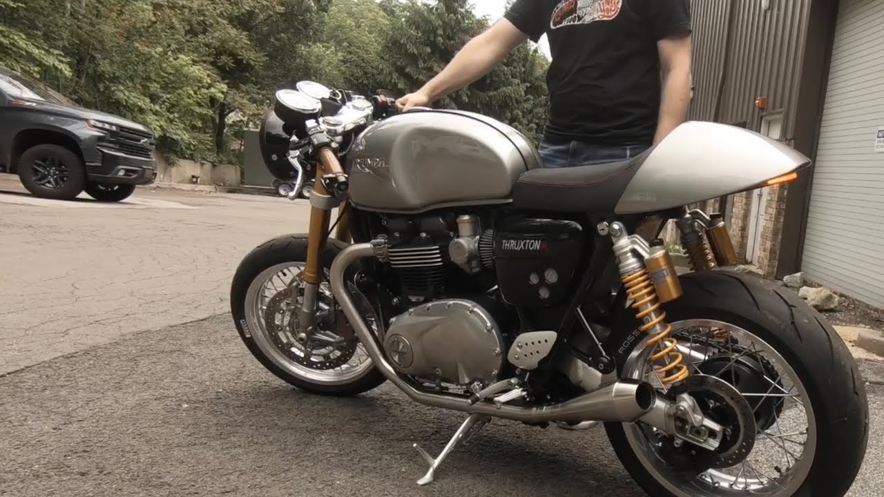 Sprint pod filters, Arrow headers & Cone Engineering slip ons 2017 Thruxton R