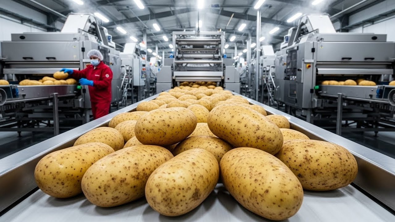Inside the Giant Potato Chip Factory &ndash; How Farm Potatoes Become Worldwide Snack Icons (Full Process)