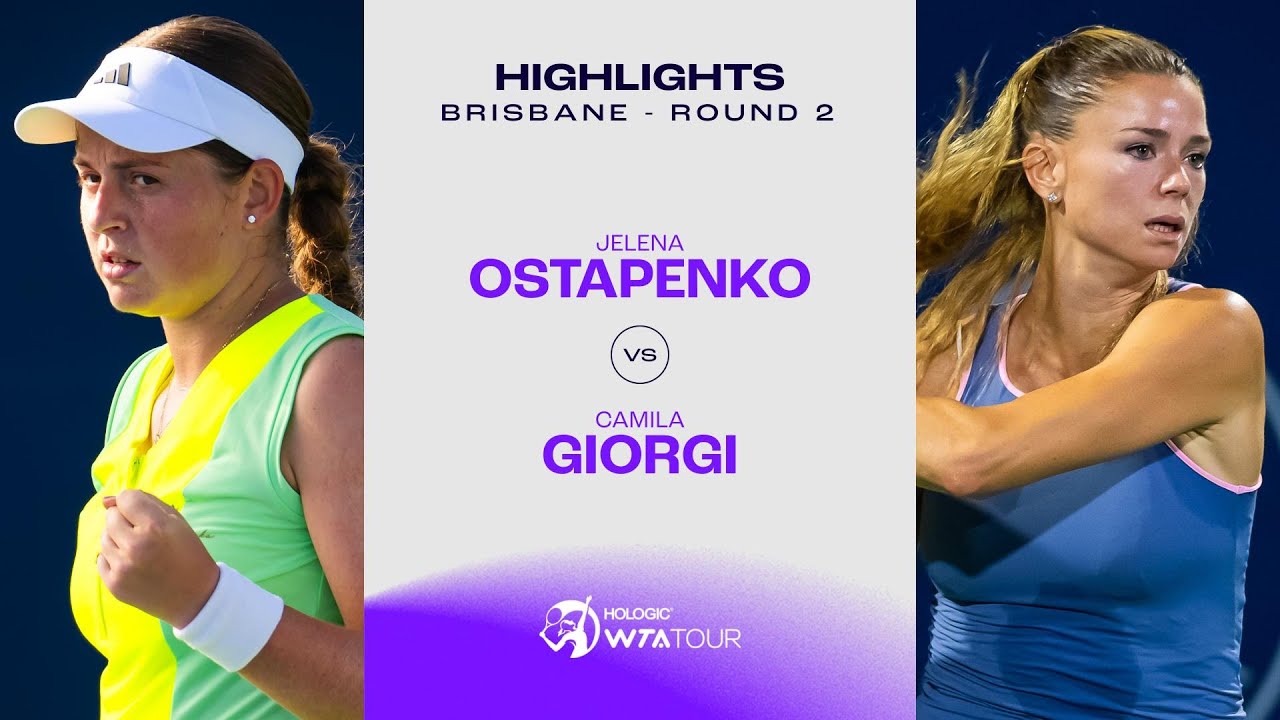 Jelena Ostapenko vs. Camila Giorgi | 2024 Brisbane Round 2 | WTA Match Highlights