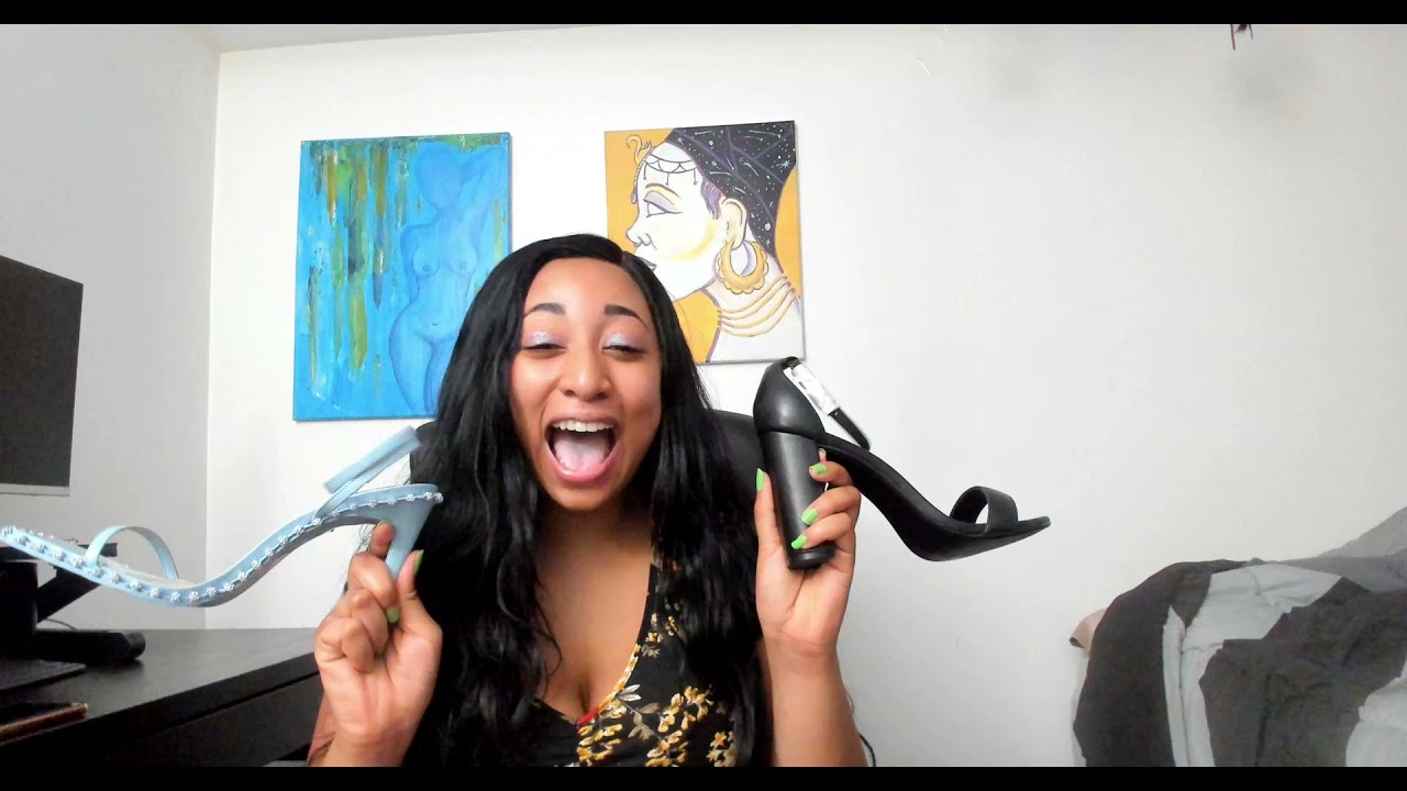 Steve Madden Zelle Blue and Black Carson High Heel Shoe Review & Try-On