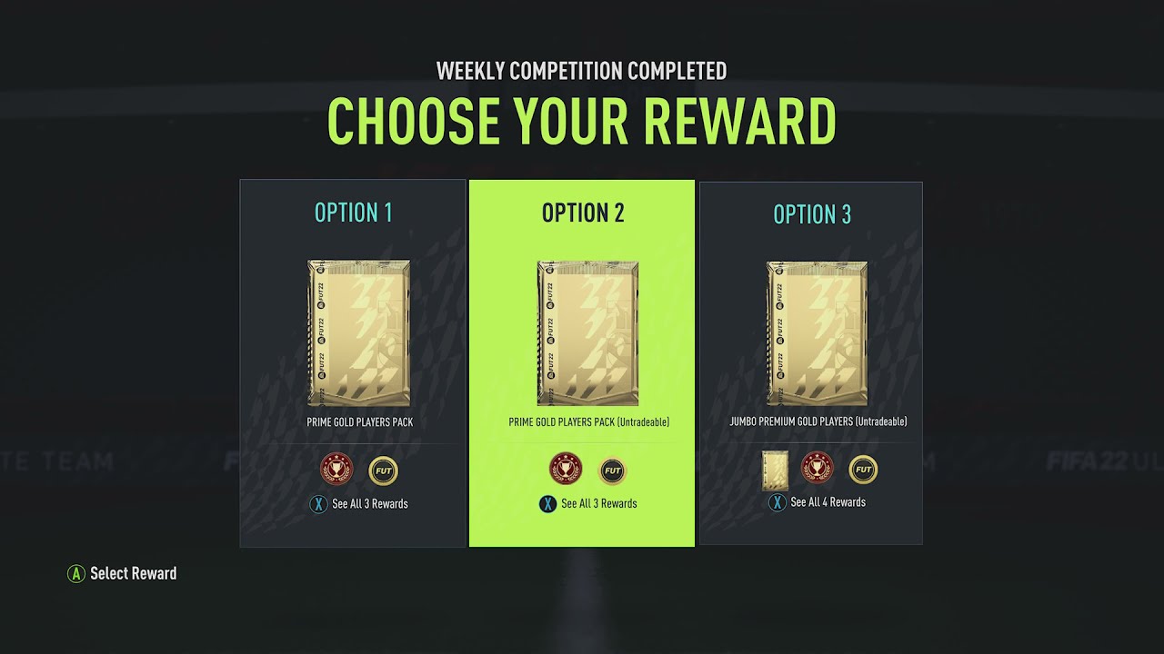 FUT 22 - Division Rivals Rewards - Division 7 Rank 1 - Prime gold players pack