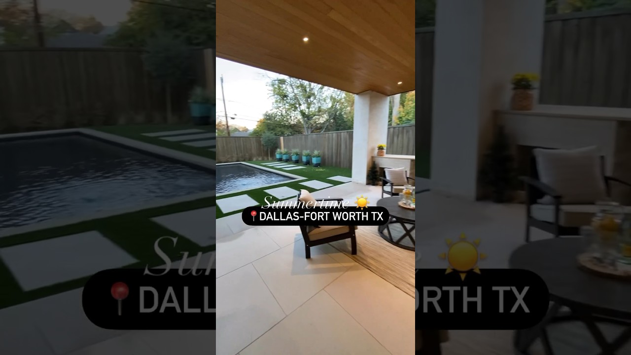 Would you live here? Summertime in Dallas, Texas #shorts #dallas #texas #summer #pool #realestate