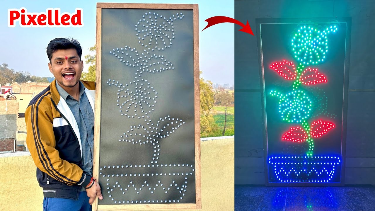 How to make Pixel led Board || Step by Step || Pixel light decoration//Creative gs