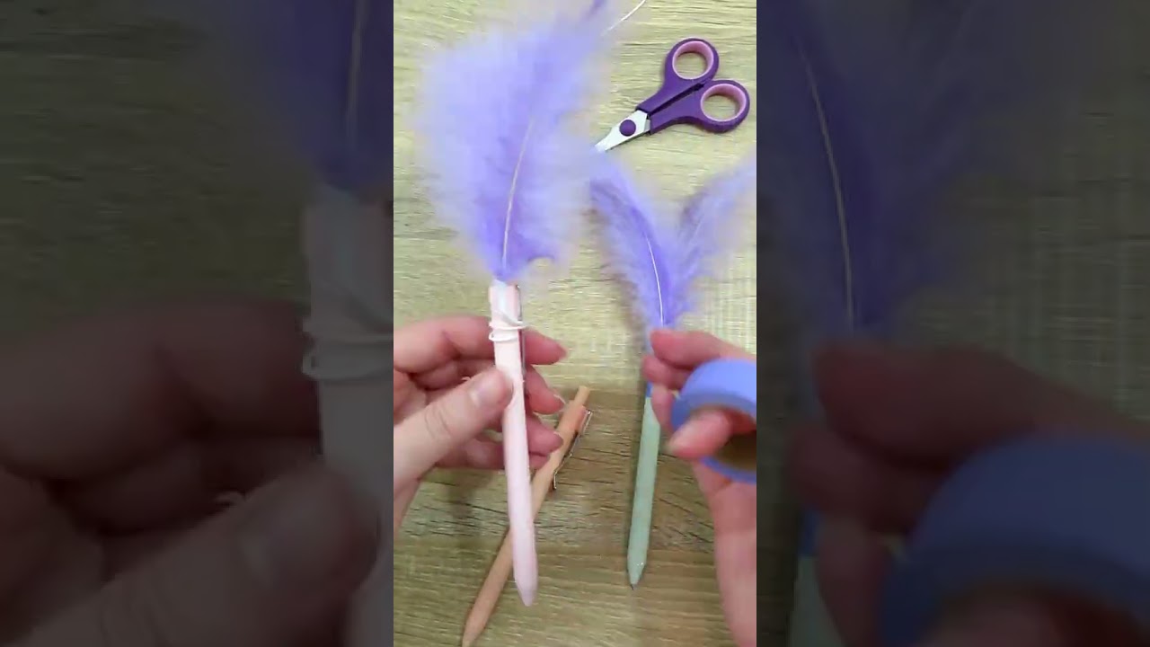 🪶🖊🤩 DIY crafts project - Feather Pens