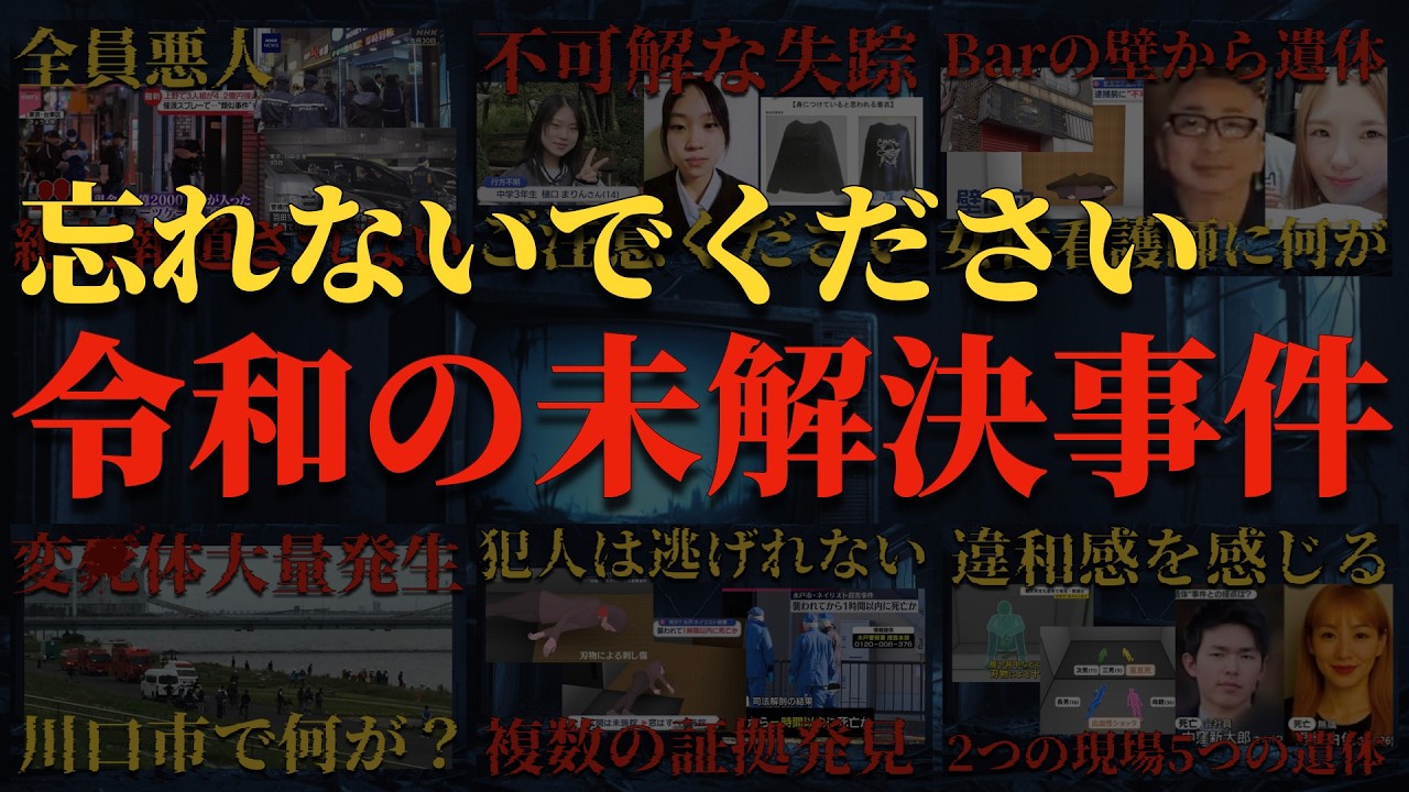 全て現在進行形の事件…年末から色々事件発生し過ぎじゃない？あなたの身近な場所で起こってます【 未解決事件 失踪 行方不明 猟奇殺人 不可解 人怖 都市伝説 】