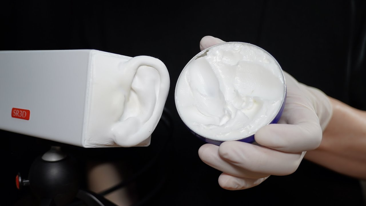 ASMR Ear Massage with Hand Cream × Latex Gloves / SR3D (No Talking)