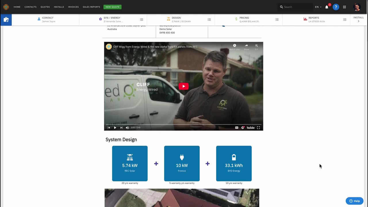 SolarPlus Residential Solar Design + Battery Design Showreel