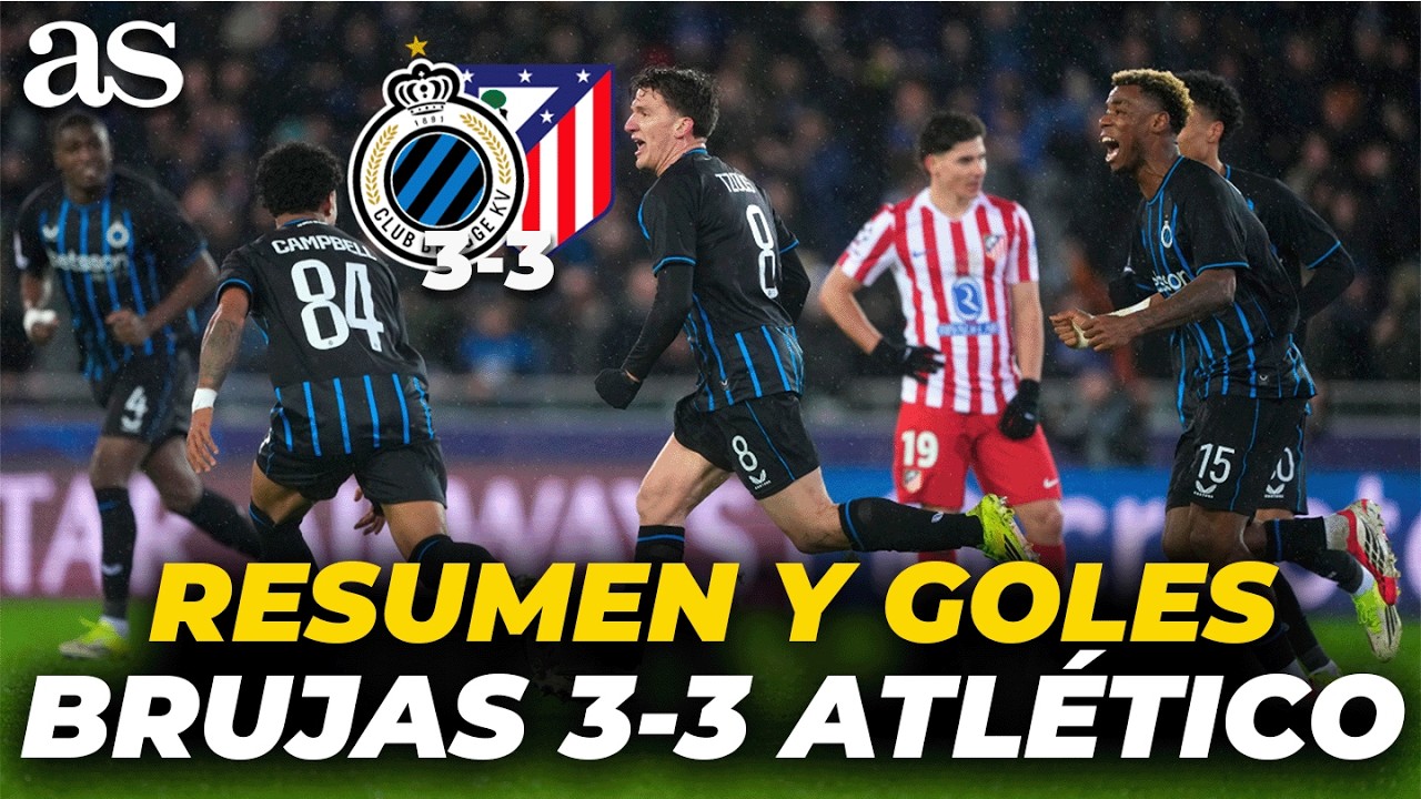 RESUMEN Y GOLES del BRUJAS 3 - ATL&Eacute;TICO DE MADRID: EMPATE con mal sabor para el ATLETI
