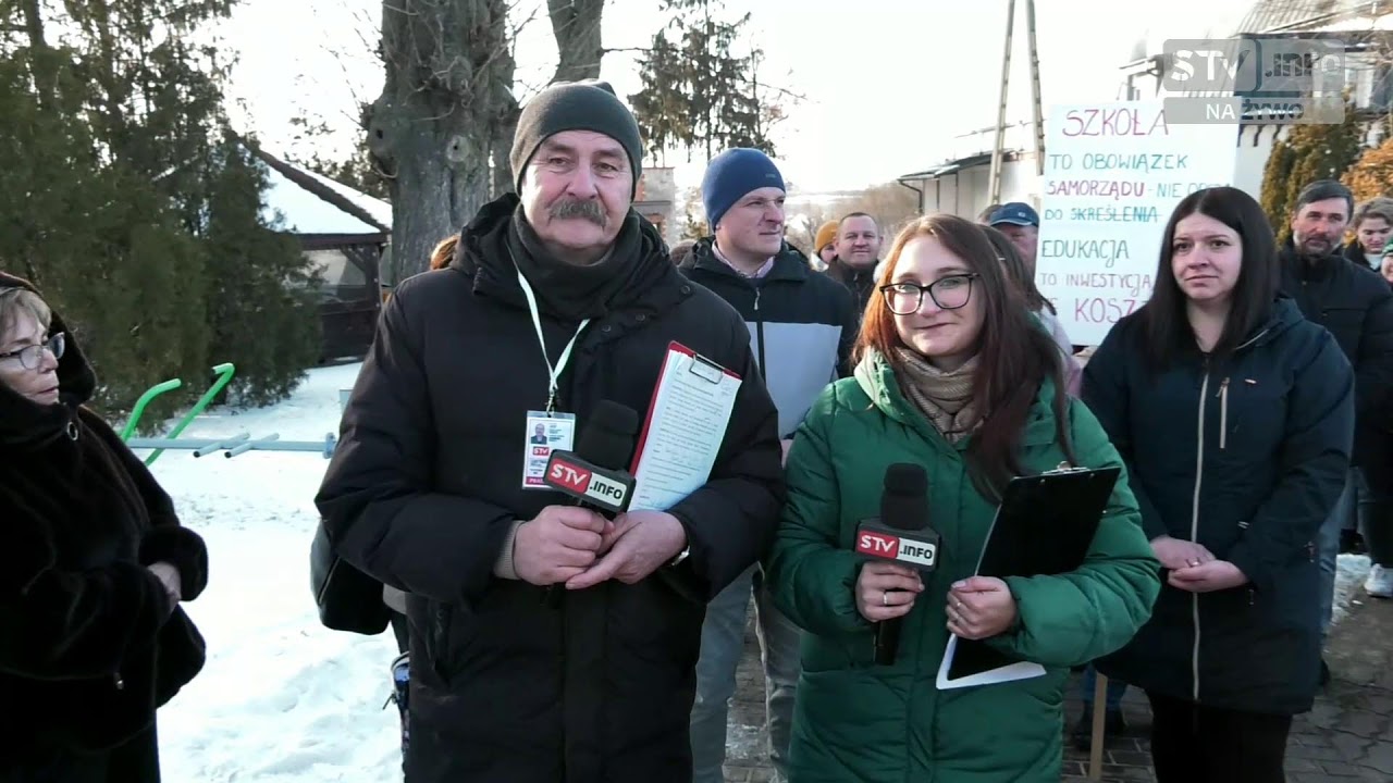 🟥 NA ŻYWO: Pisary. Rodzice uczniów protestują przeciwko likwidacji szkoły