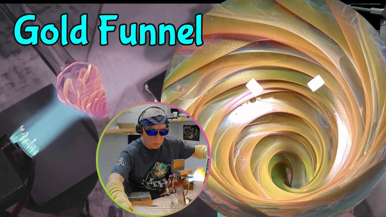 Vortex Marble Lampworking Demo detailing Gold Fume funnel design - Episode #78