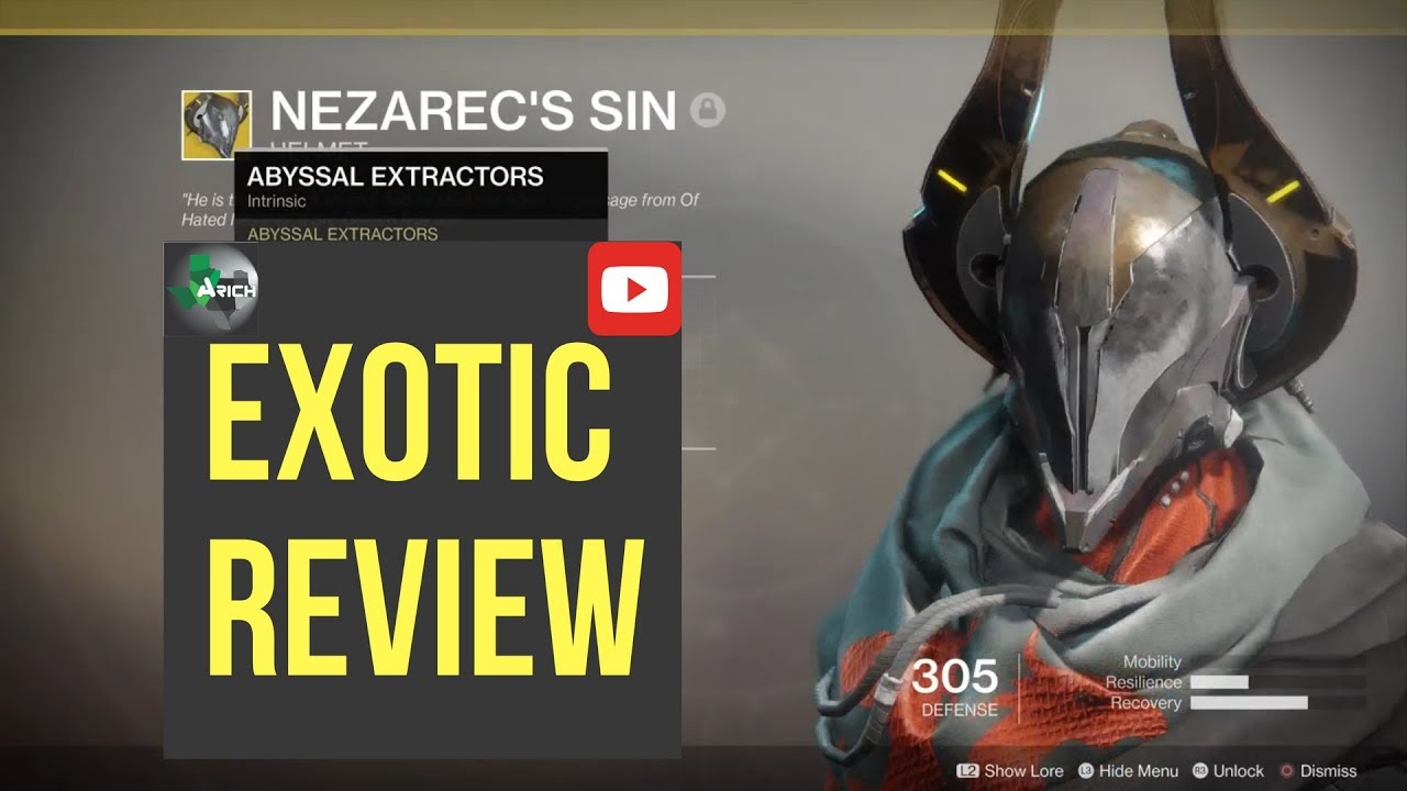 Nezarec's Sin Exotic Helmet Review