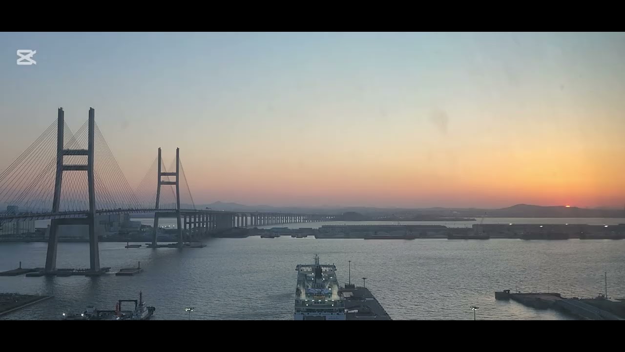 Seohae Bridge Sunset, West Sea,Korea
