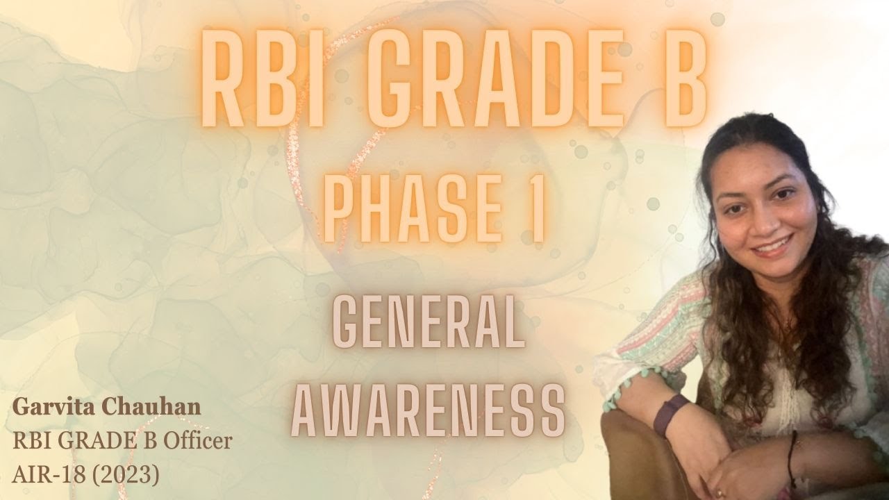 GA Strategy | Phase 1 | Garvita Chauhan | RBI Grade B | AIR 18 2023