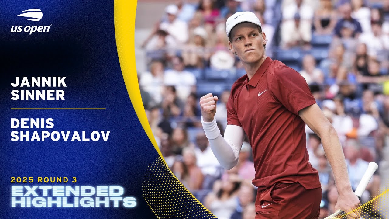Jannik Sinner vs. Denis Shapovalov Extended Highlights | 2025 US Open Round 3