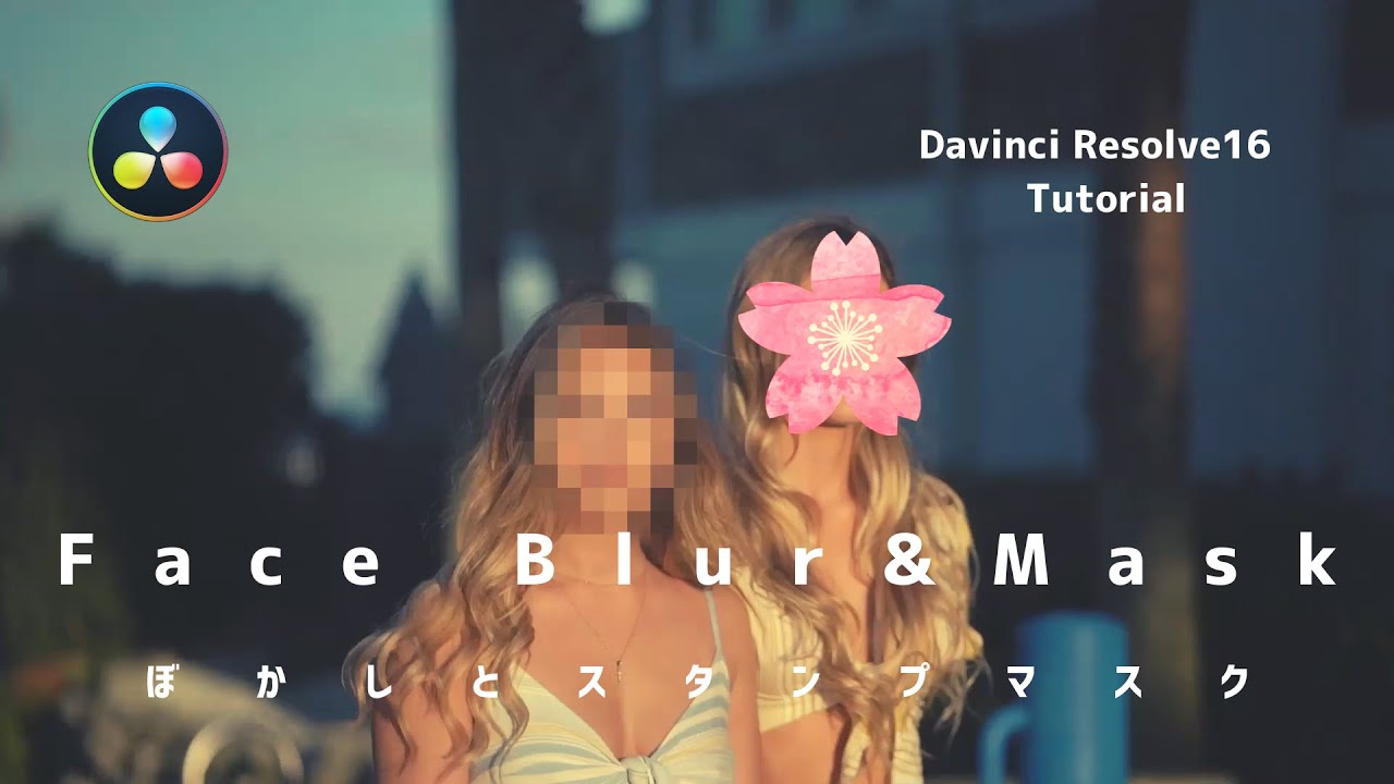 Face Blur and Stamp Mask In Fusion. (顔に動くぼかしとスタンプマスクの作り方)。| DAVINCI RESOLVE ダビンチリゾルブ 16