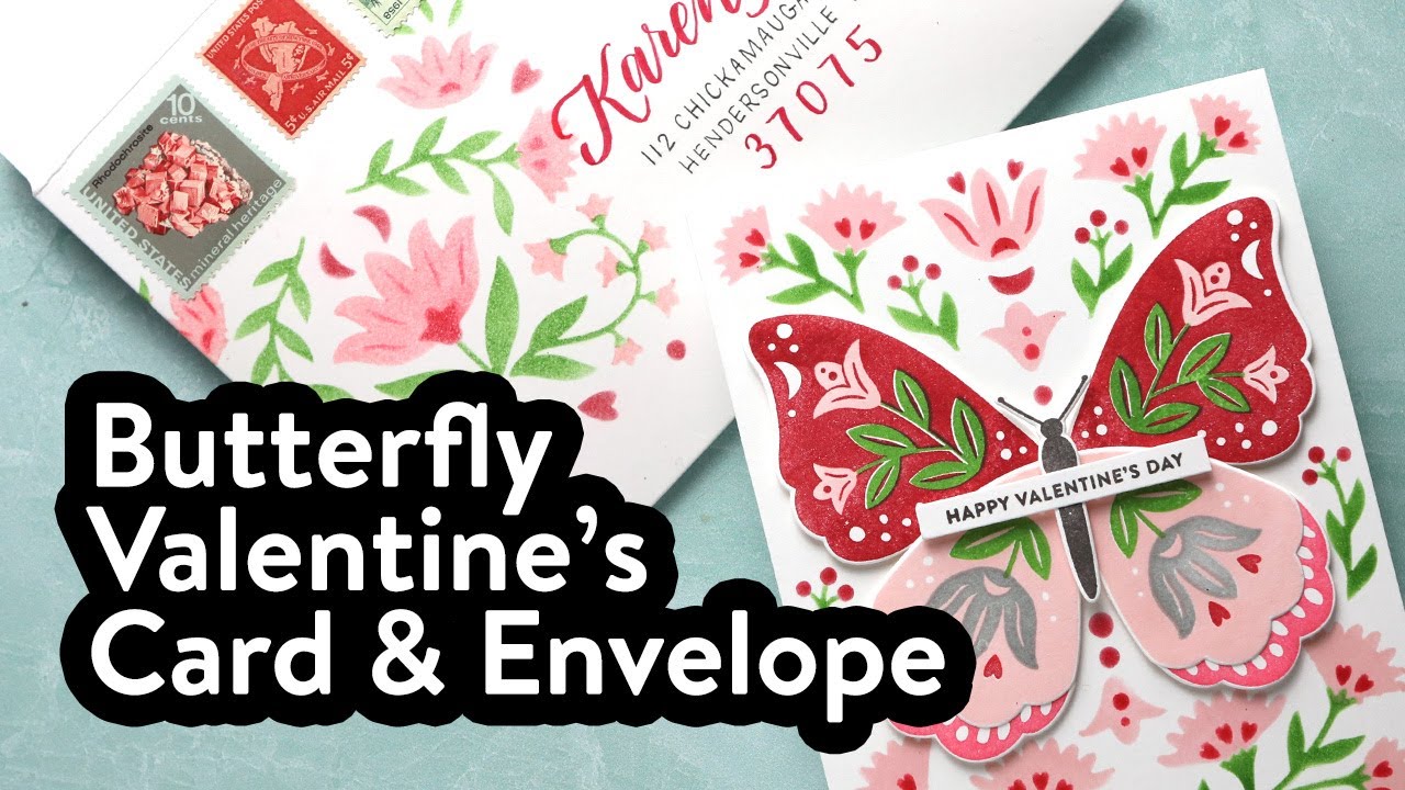 Valentine's Day Card Series 2023 - Day 5 - Stamps & Layered Stencil Card