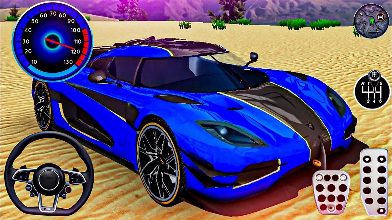 Blue Super Car || Mega Truck Simulator Games 3D Android Gameplay