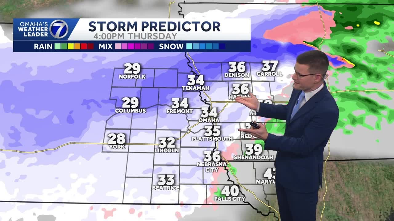 Warm Wednesday, snow possible Thursday for Omaha area