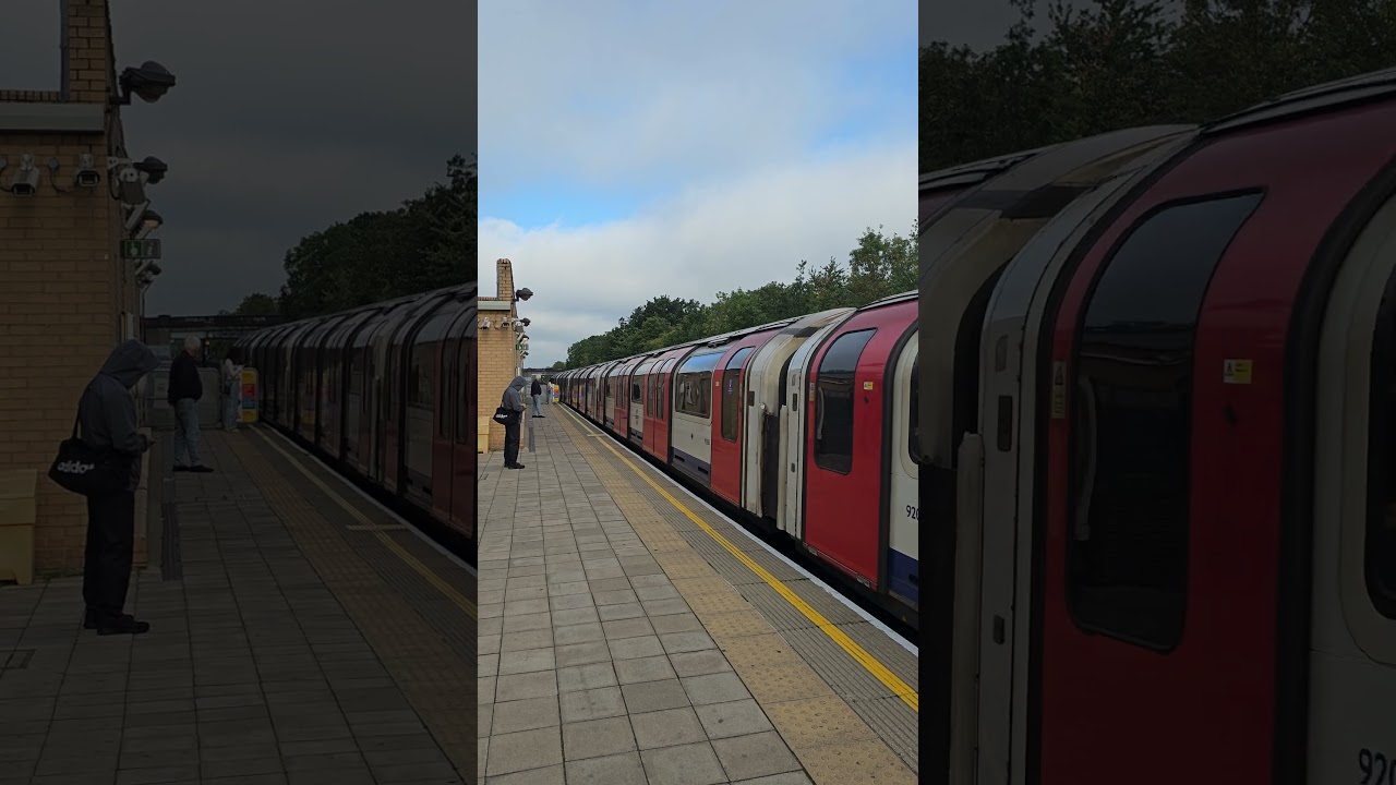 Central Line train arriving at Northolt with a service to Epping