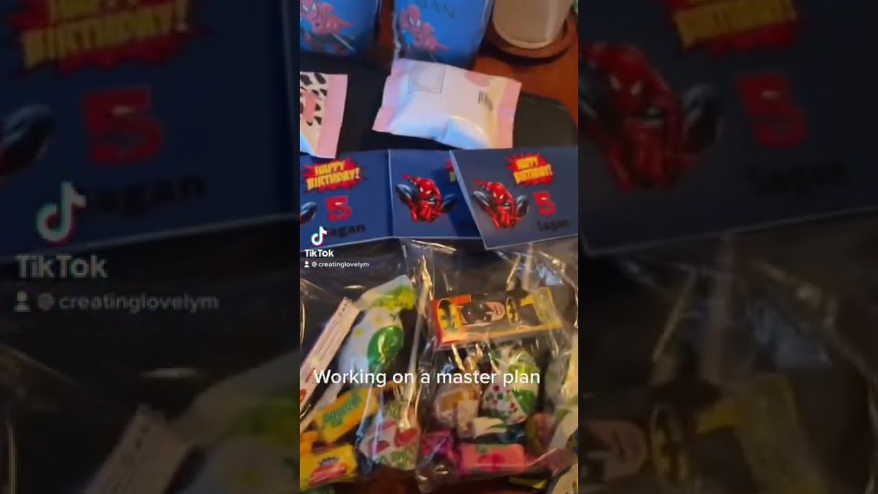 Creating birthday favors #spiderman #partyfavors #Customizedpartyfavor