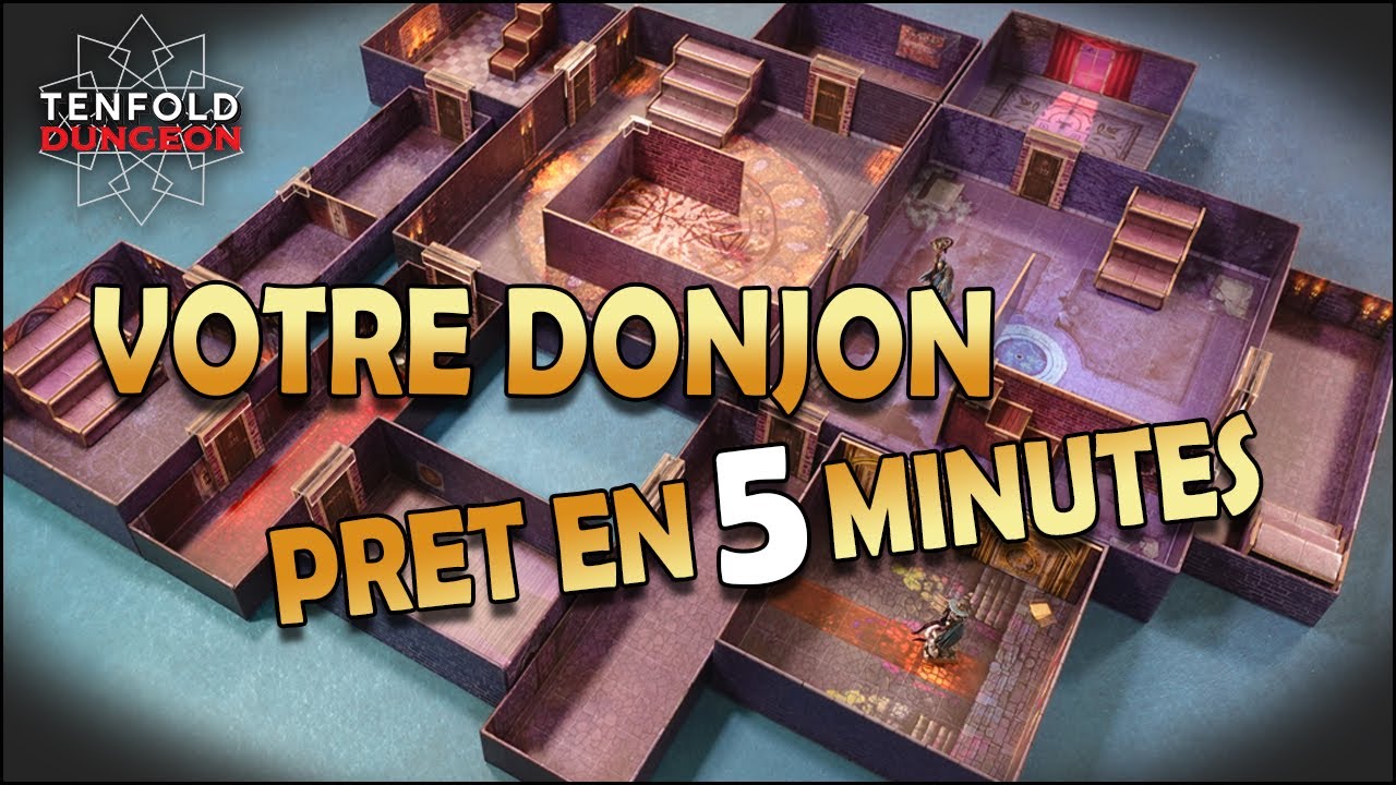 Review TENFOLD DUNGEON, votre kit décors figurines ou JDR prêt en 5 minutes. Donjon pré-peint carton