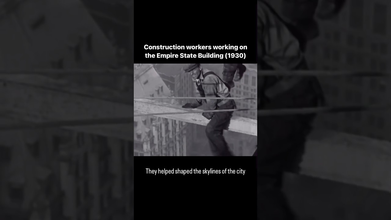 Construction workers working on the Empire State Building, 1930