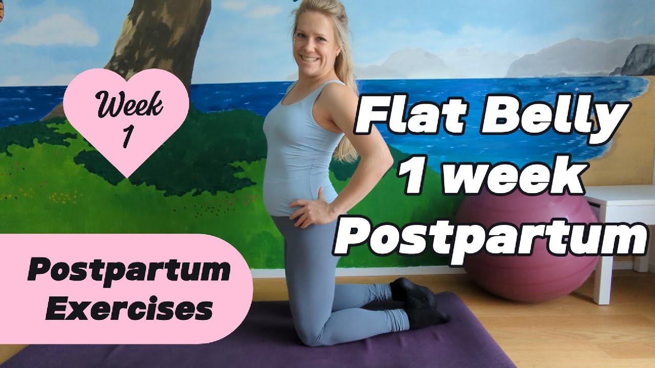 Postpartum Workout - Week 1 | Flat Belly Postpartum | No Mama Pooch