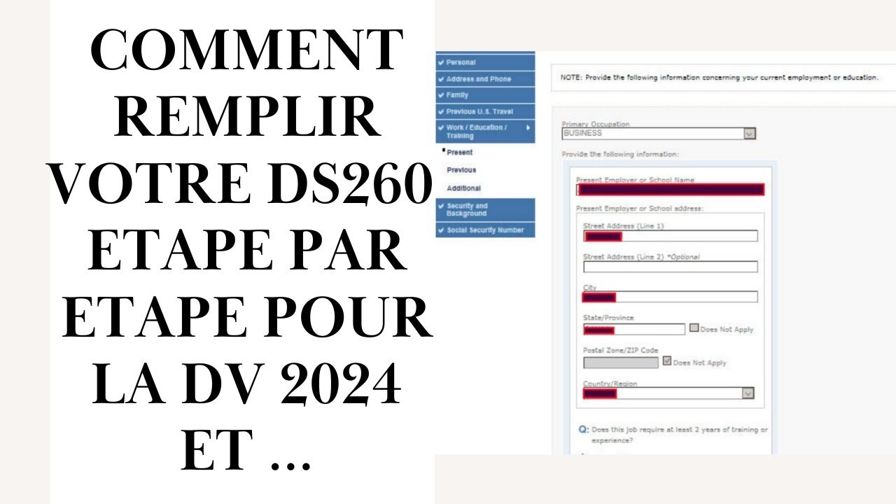COMMENT REMPLIR TON DS260 SANS L'AIDE DE PERSONNE