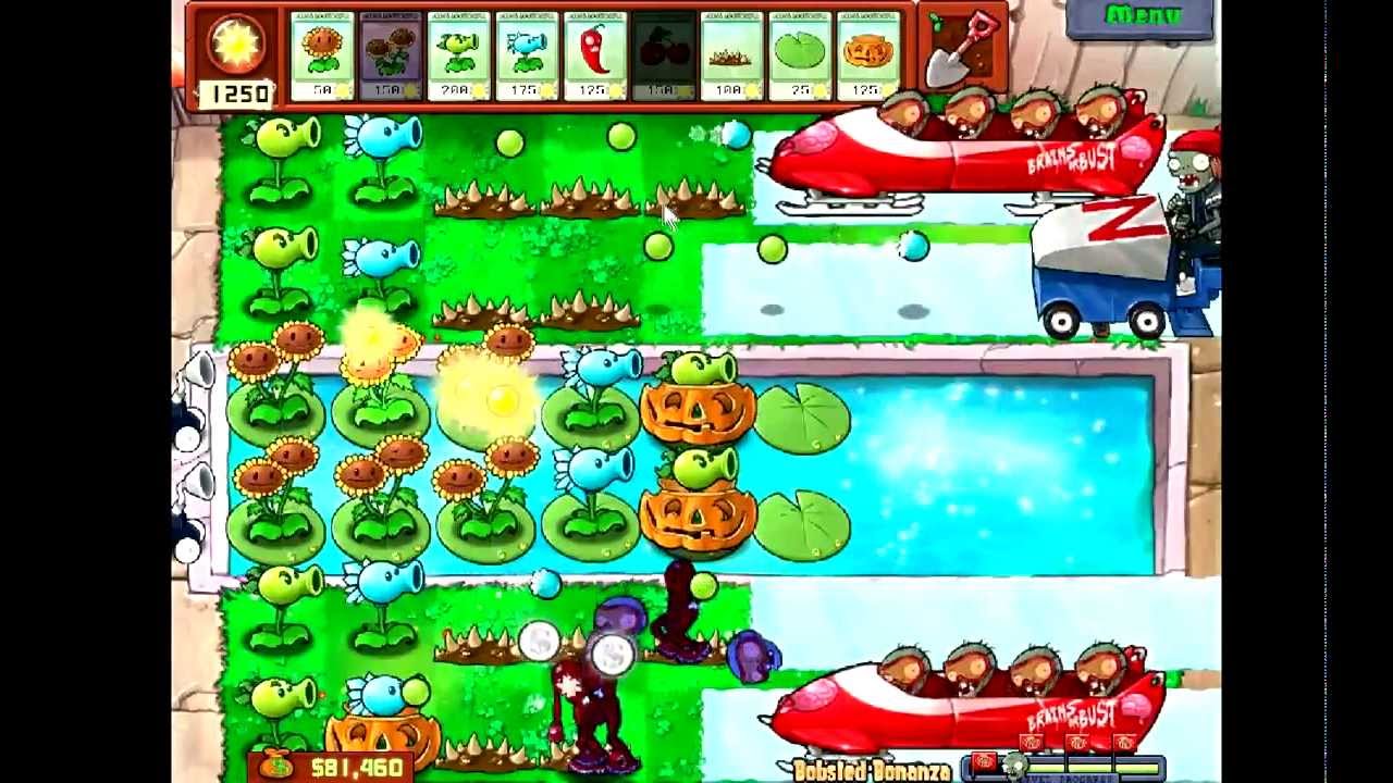 [Plants VS Zombies] Mini-Games - #13 Bobsled Bonanza
