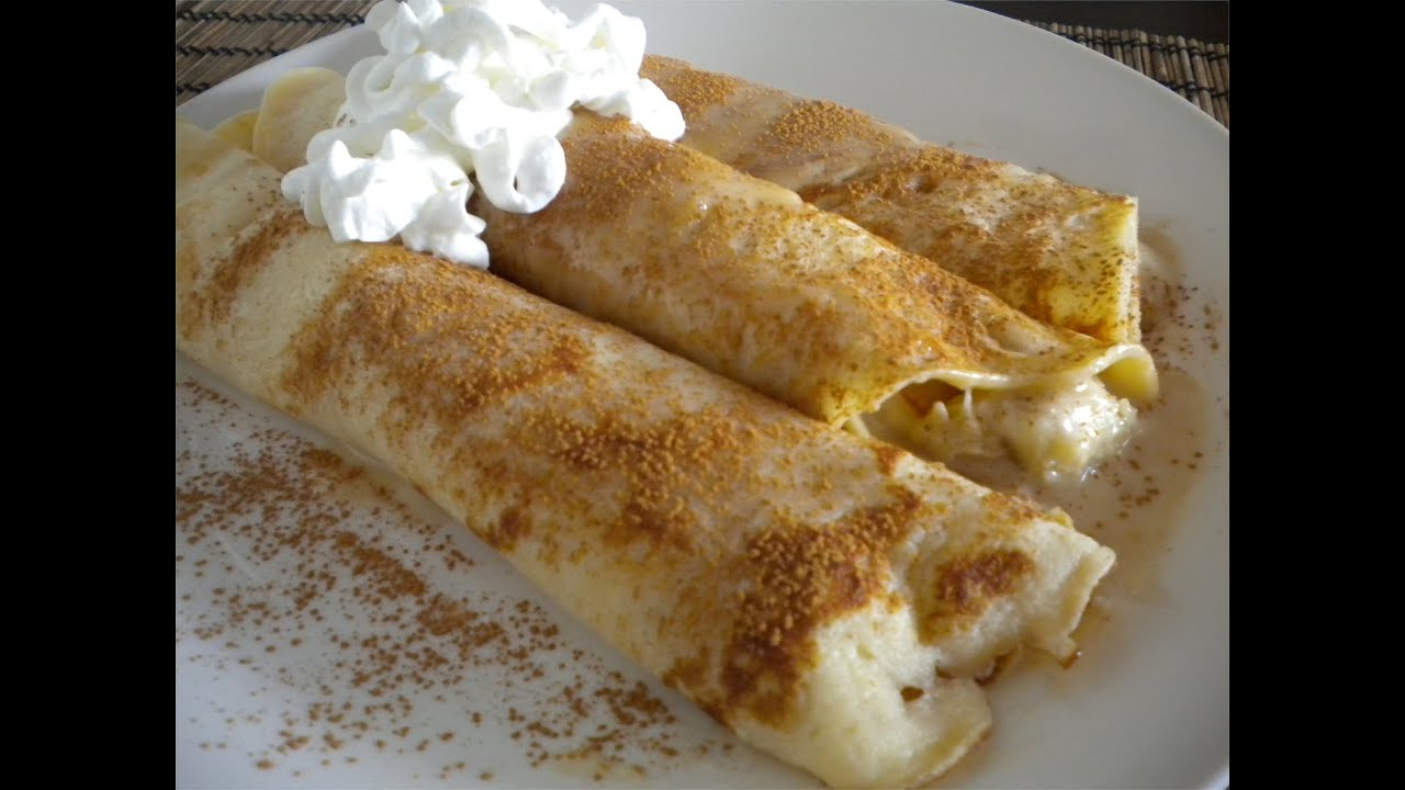 Crepes Banana Filling -  (Easy)(Fast)