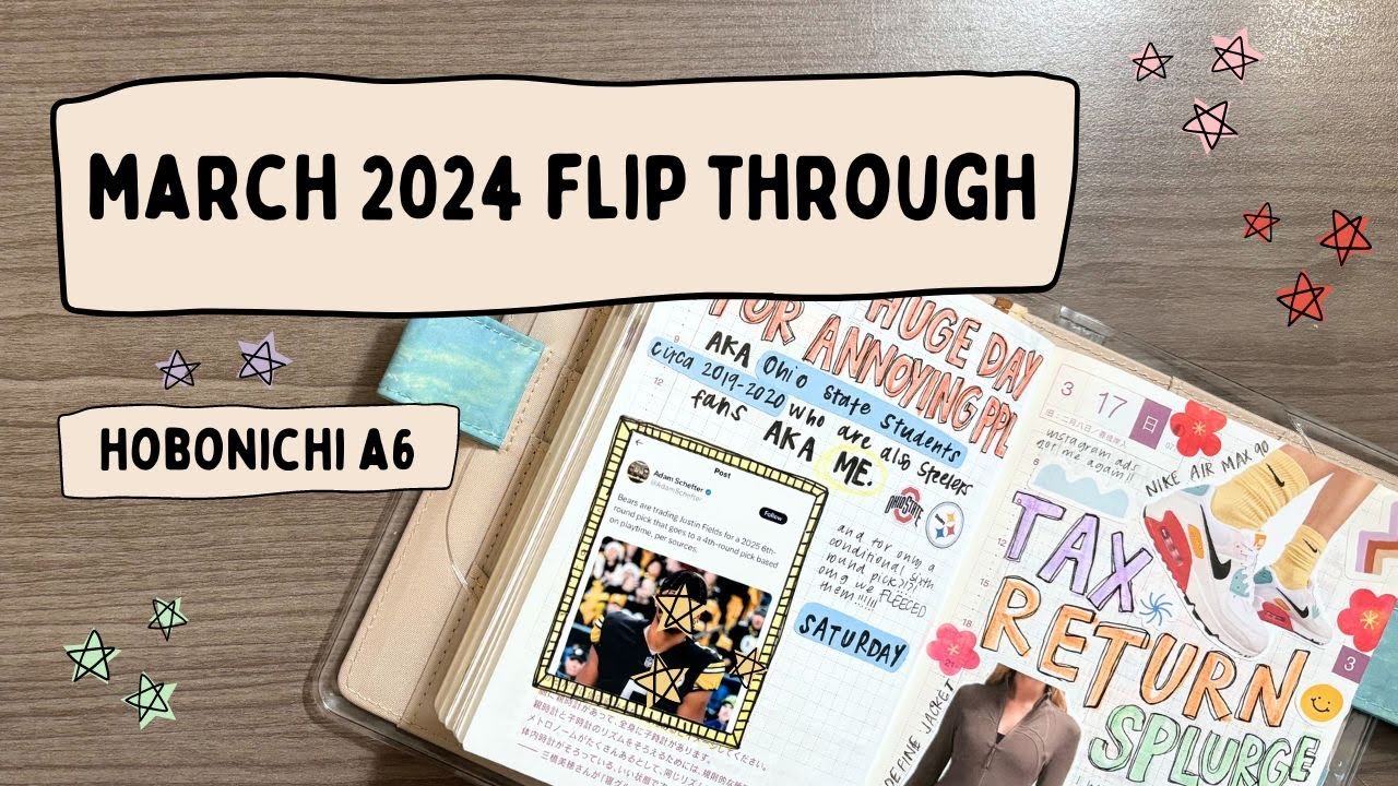 march hobonichi flip through!! ✨ // a chatty creative journal flip