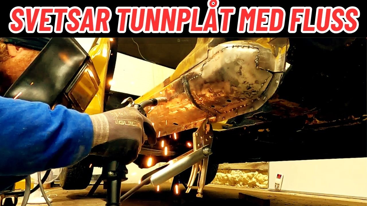 svetsar tunnplåt med flusstråd - toyota corolla ke20