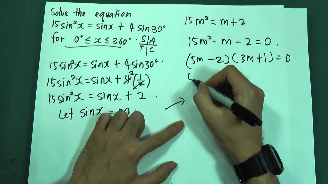 SPM - Form 5 - Add Maths - Trigonometry Function (Short Questions)